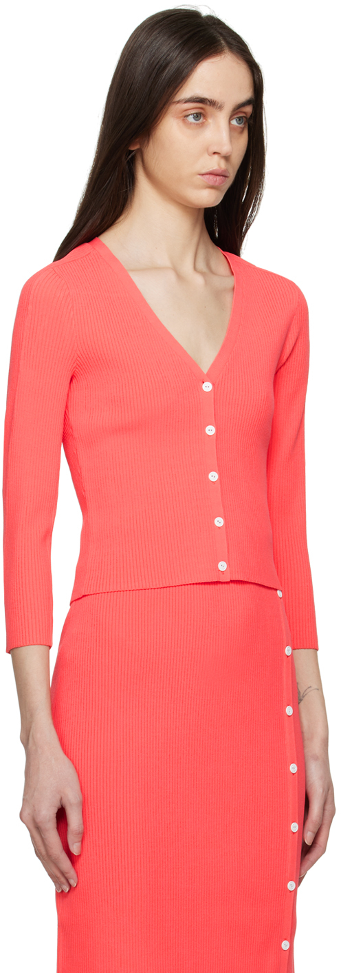 Rag & Bone Pink Asher Cardigan In Coral