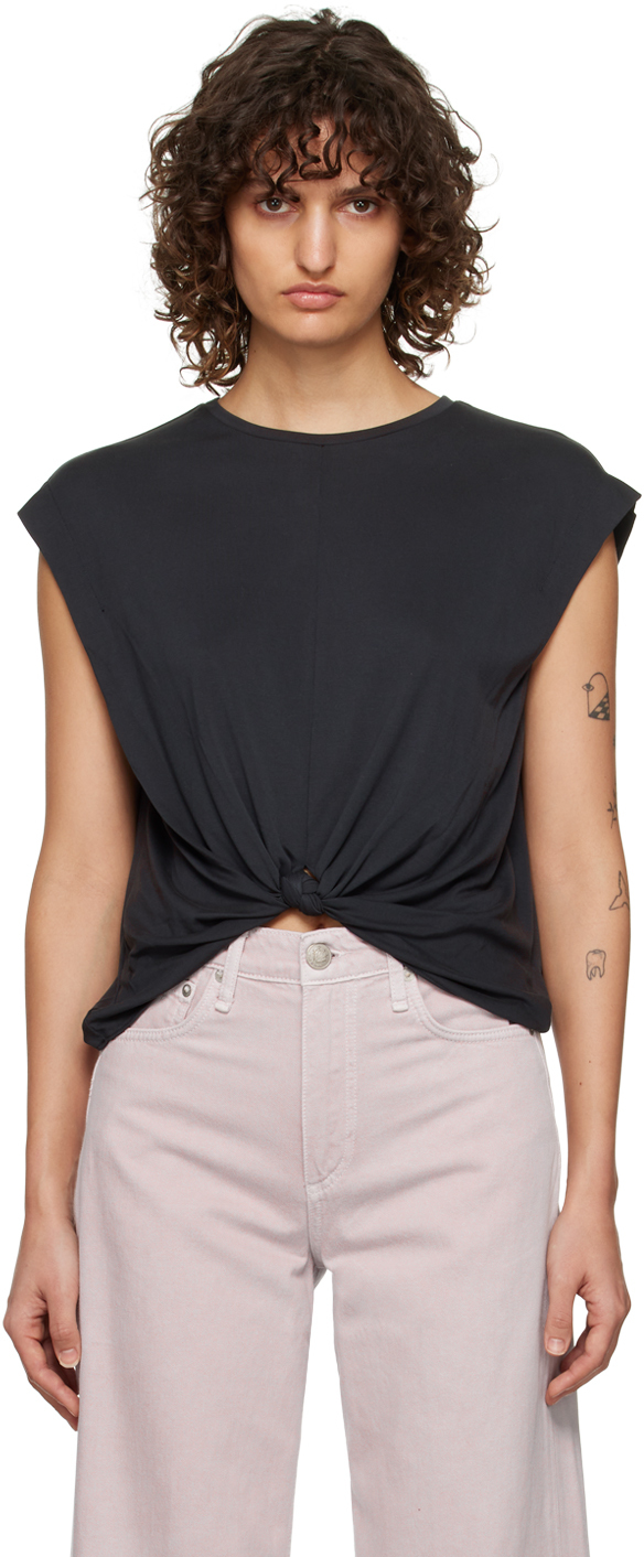 rag & bone: Black Jenna T-Shirt | SSENSE Canada