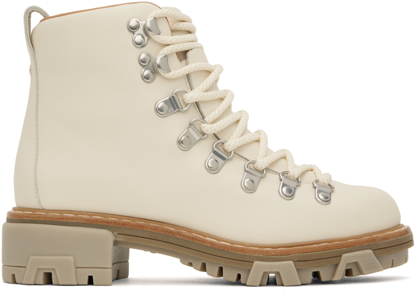 Shop Rag & Bone Off-white Shiloh Hiker Ankle Boots In Cream