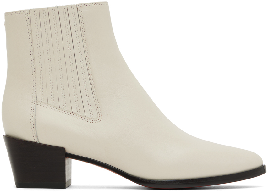 Shop Rag & Bone Off-white Rover Ankle Boots In Antqwhi