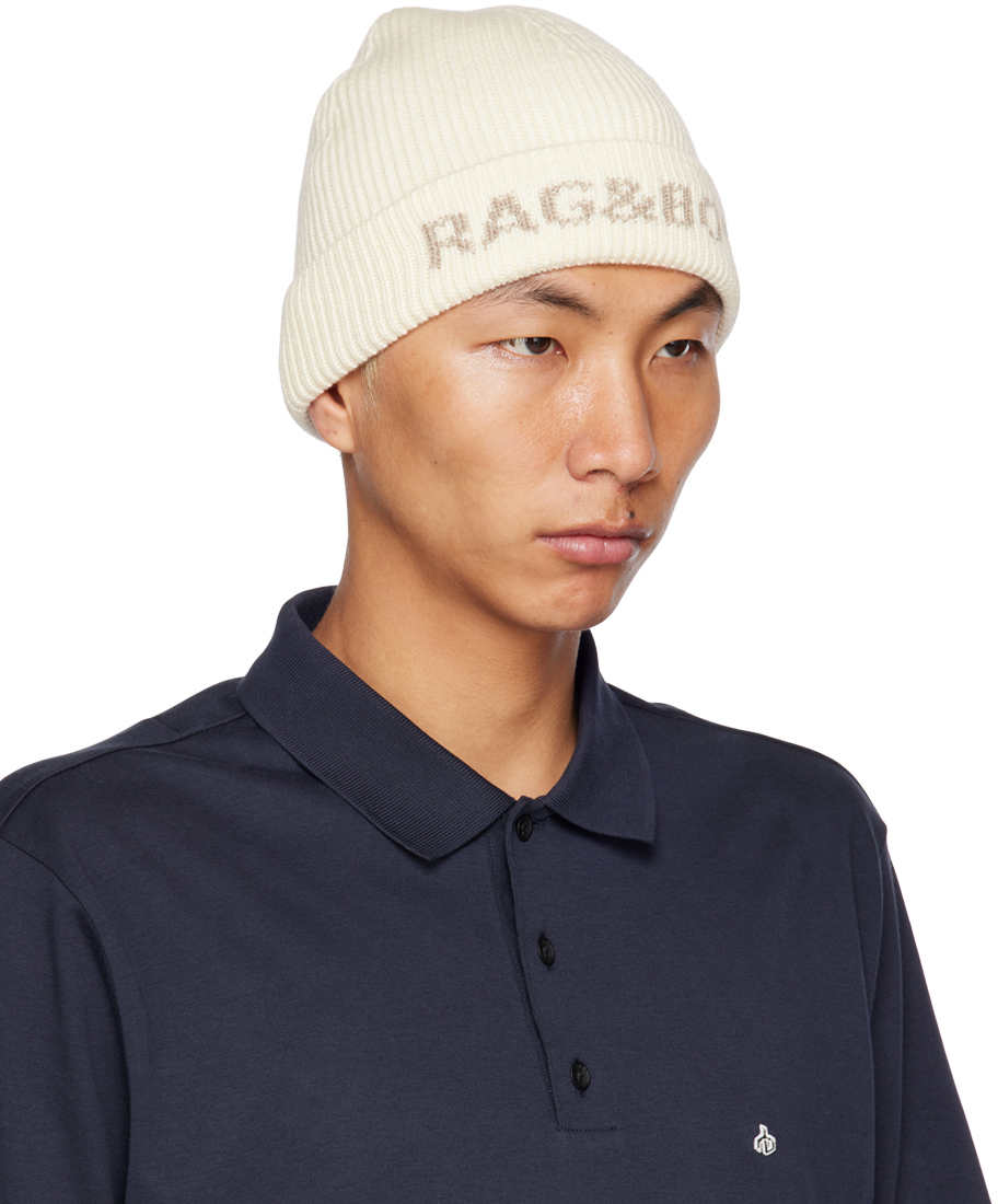 Rag & Bone Off-white Margo Beanie In Ivorymult
