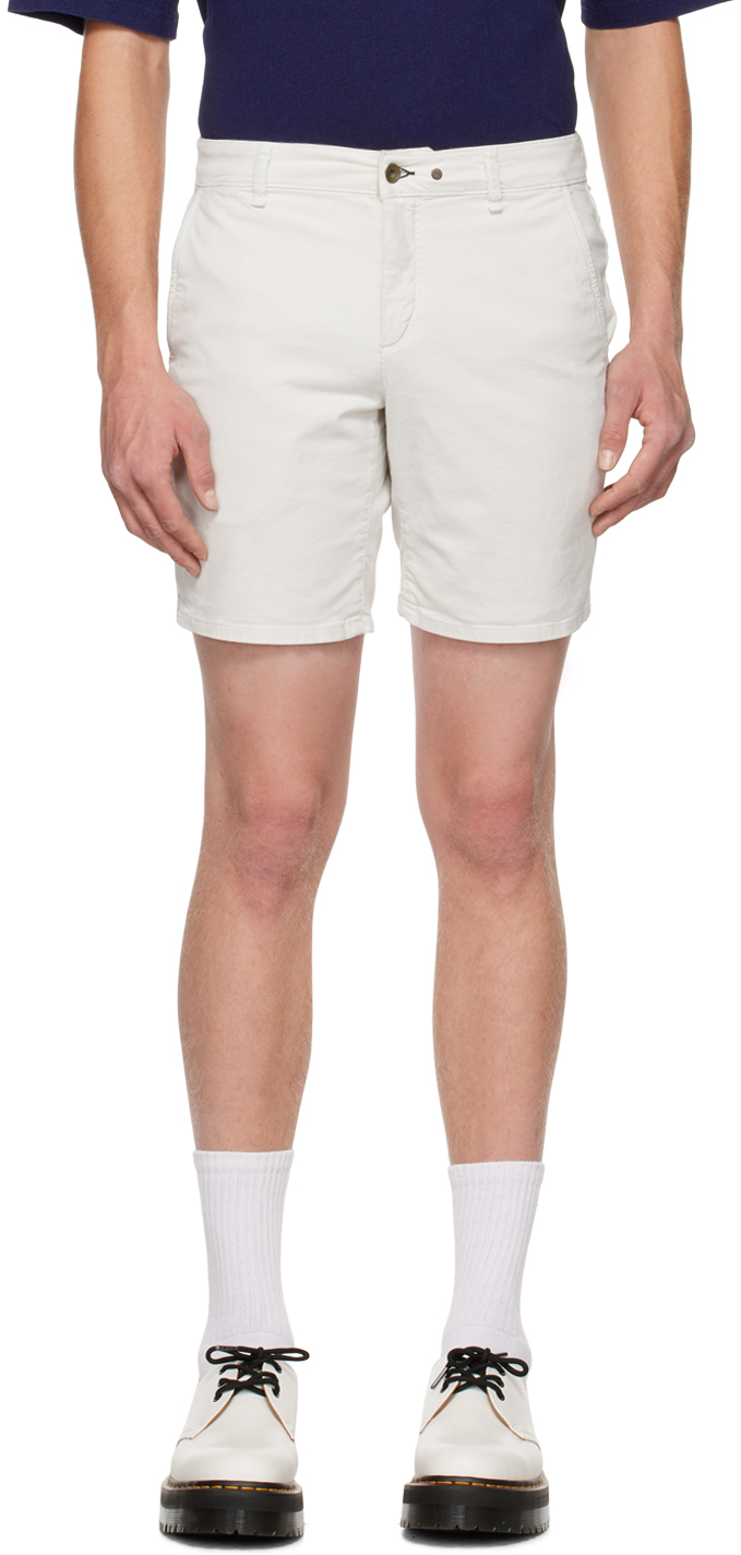 Shop Rag & Bone Off-white Perry Shorts In Chalk