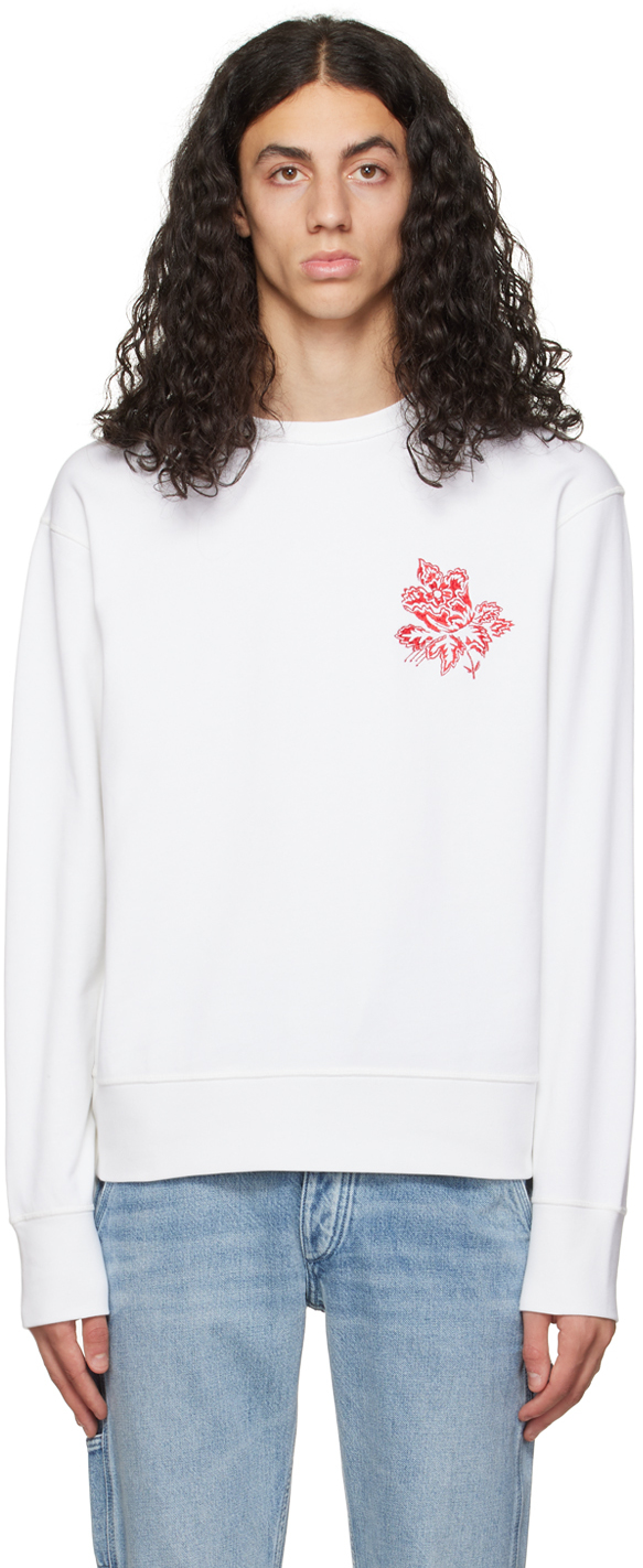 rag & bone: White Lunar New Year Sweatshirt | SSENSE Canada
