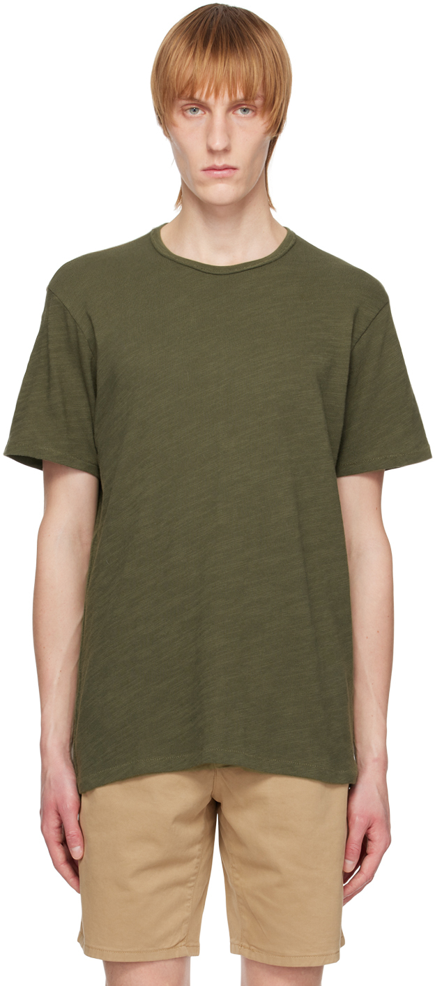 Shop Rag & Bone Khaki Classic Flame T-shirt In Militaryol