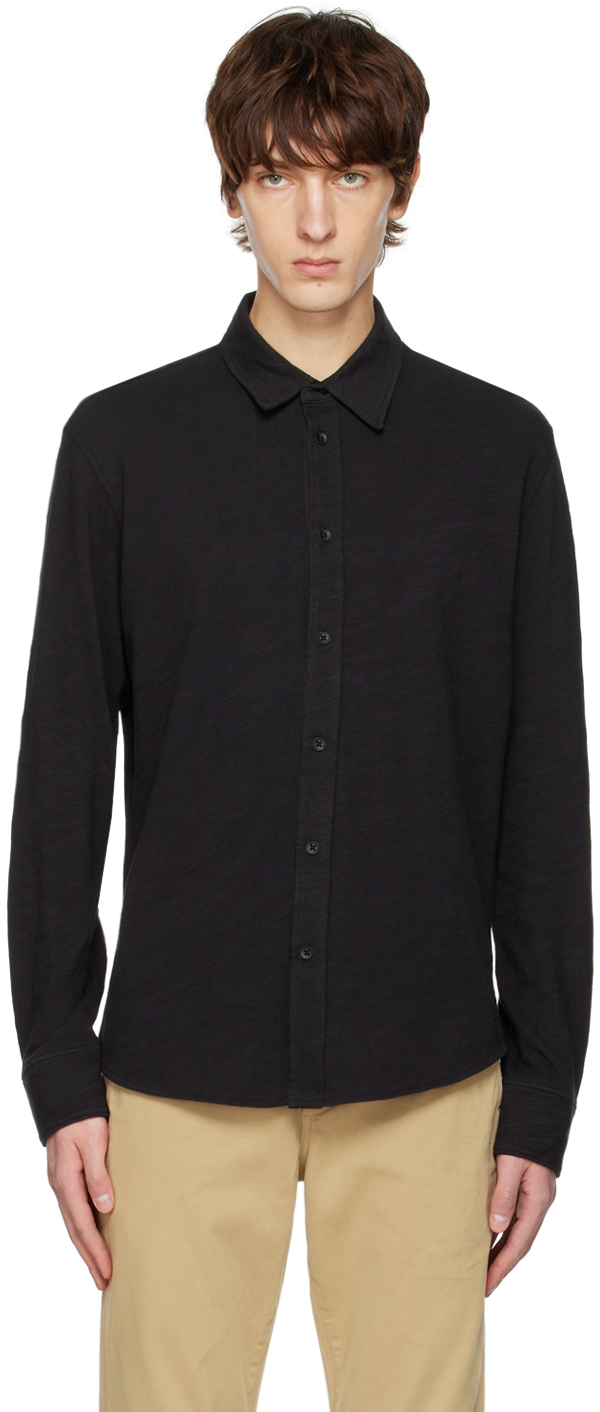 rag & bone: Black Fit 2 Flame Tomlin Shirt | SSENSE