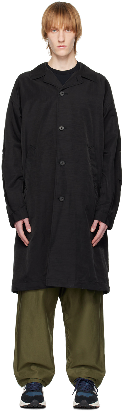 Comme Des Garçons Homme Deux Black Spread Collar Coat In 1 Black