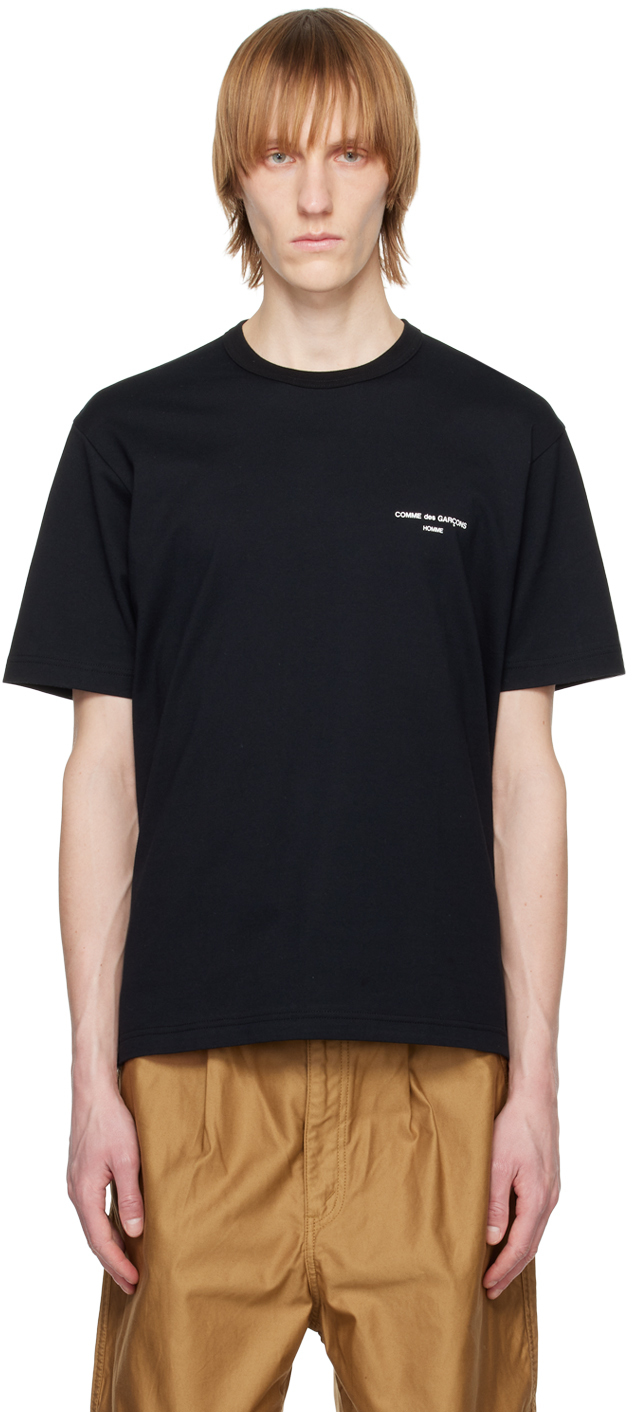Comme des Garçons Homme Black Printed T-Shirt