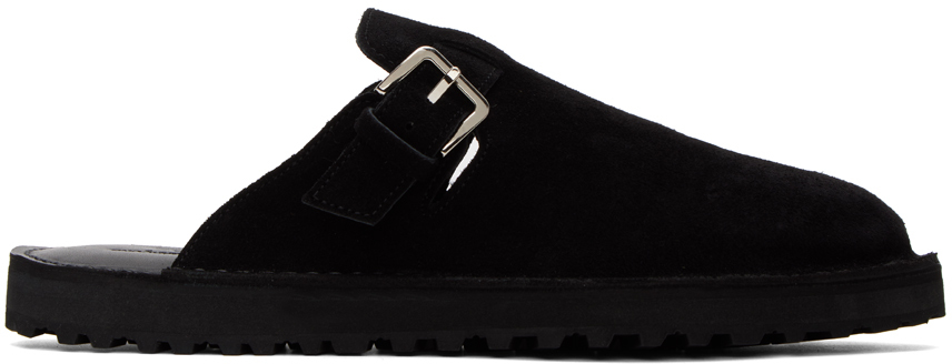 Shop Comme Des Garçons Homme Deux Black Pin-buckle Loafers In 1 Black