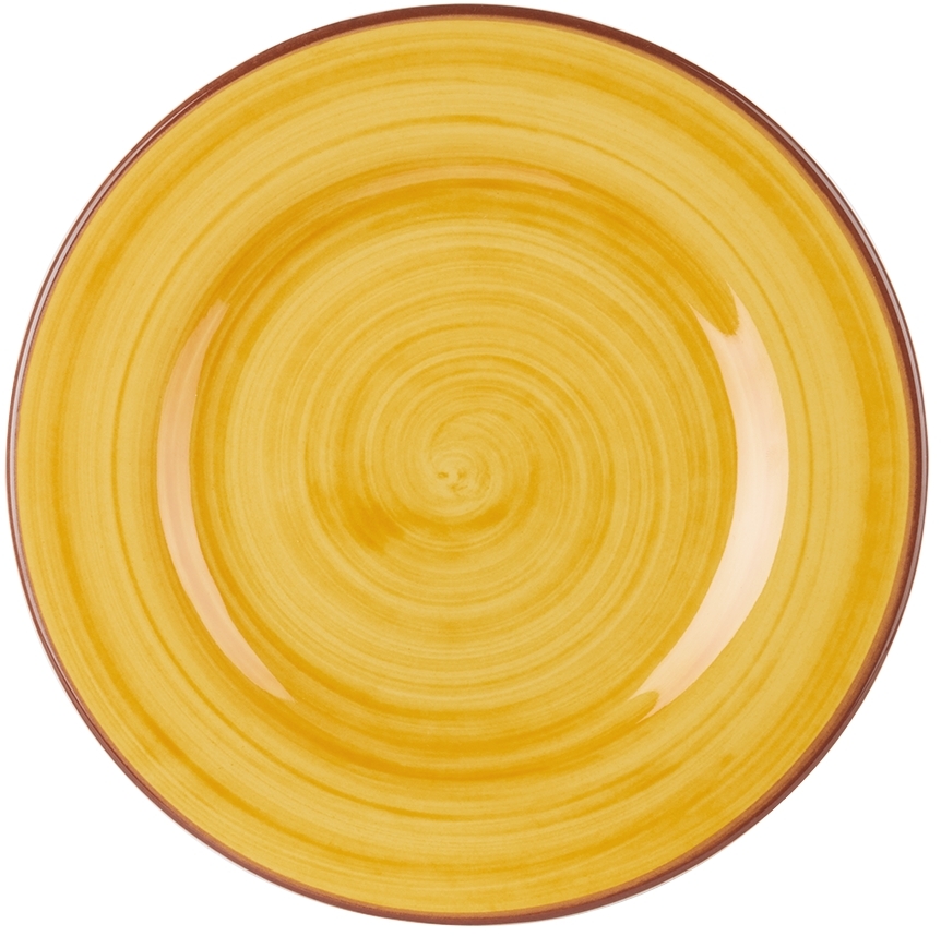 MARIO LUCA GIUSTI YELLOW SAINT TROPEZ SIDE PLATE SET, 6 PCS