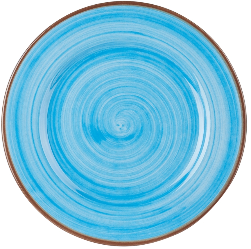 Mario Luca Giusti Blue Saint Tropez Medium Dinner Plate Set, 6 Pcs In Turquoise