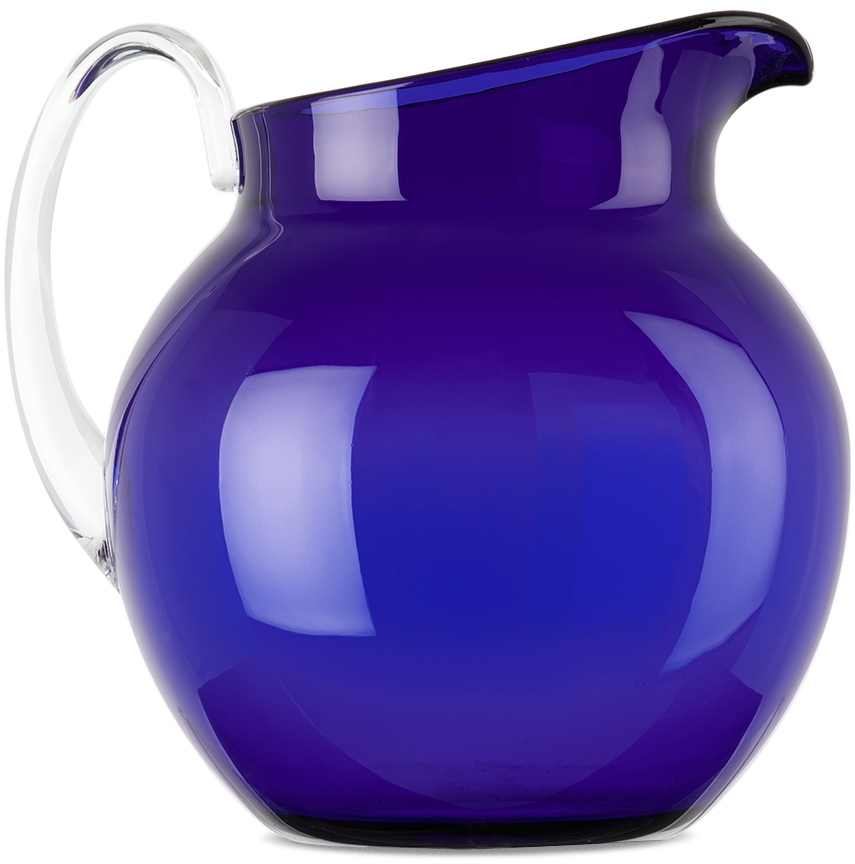 Mario Luca Giusti Palla Transparent Acrylic Pitcher in Blue or