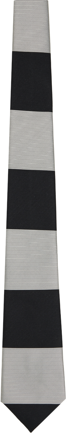 Comme des Garçons Homme Deux Black & White Striped Tie