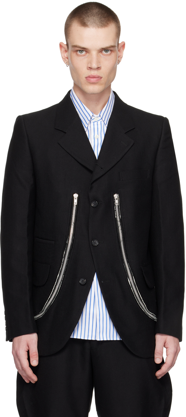 Comme Des Garcons Deux CDG Homme Deux Black Crinkle Effect Pants