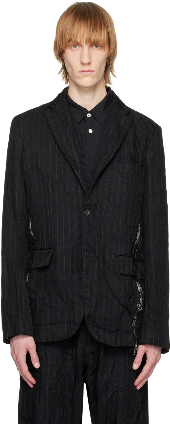 Black Striped Blazer