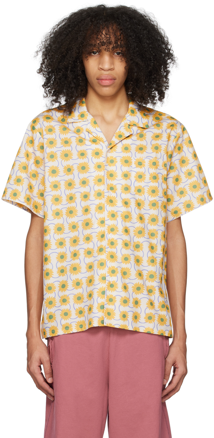 Bather: Yellow Floral Shirt | SSENSE