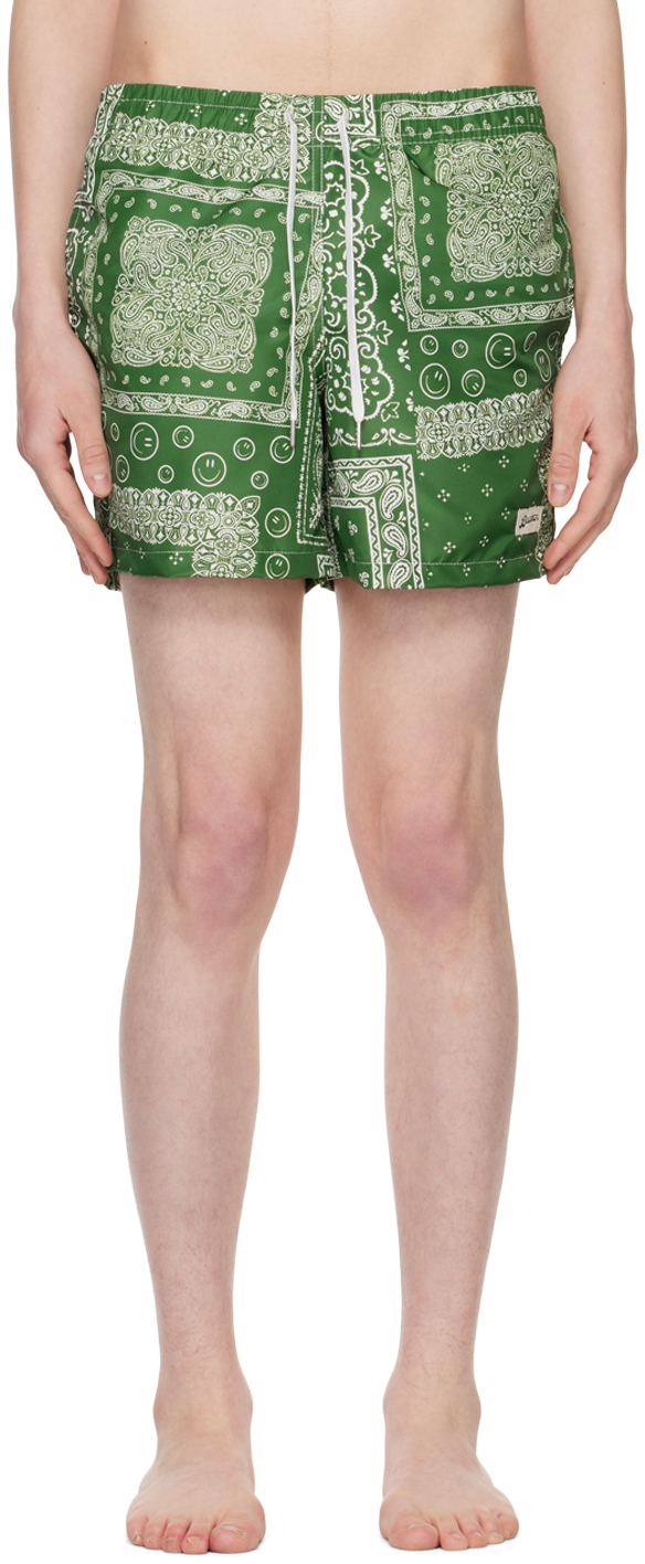 Bather Green Bandana Swim Shorts