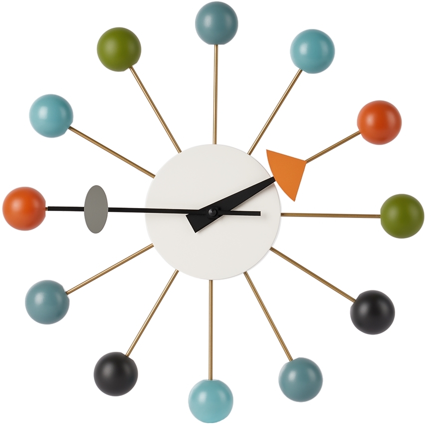 Vitra Ball Clock By George Nelson In Multicolored