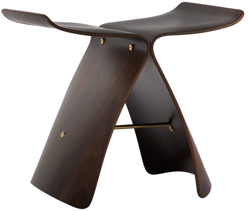 Vitra Brown Butterfly Stool In Rosewood