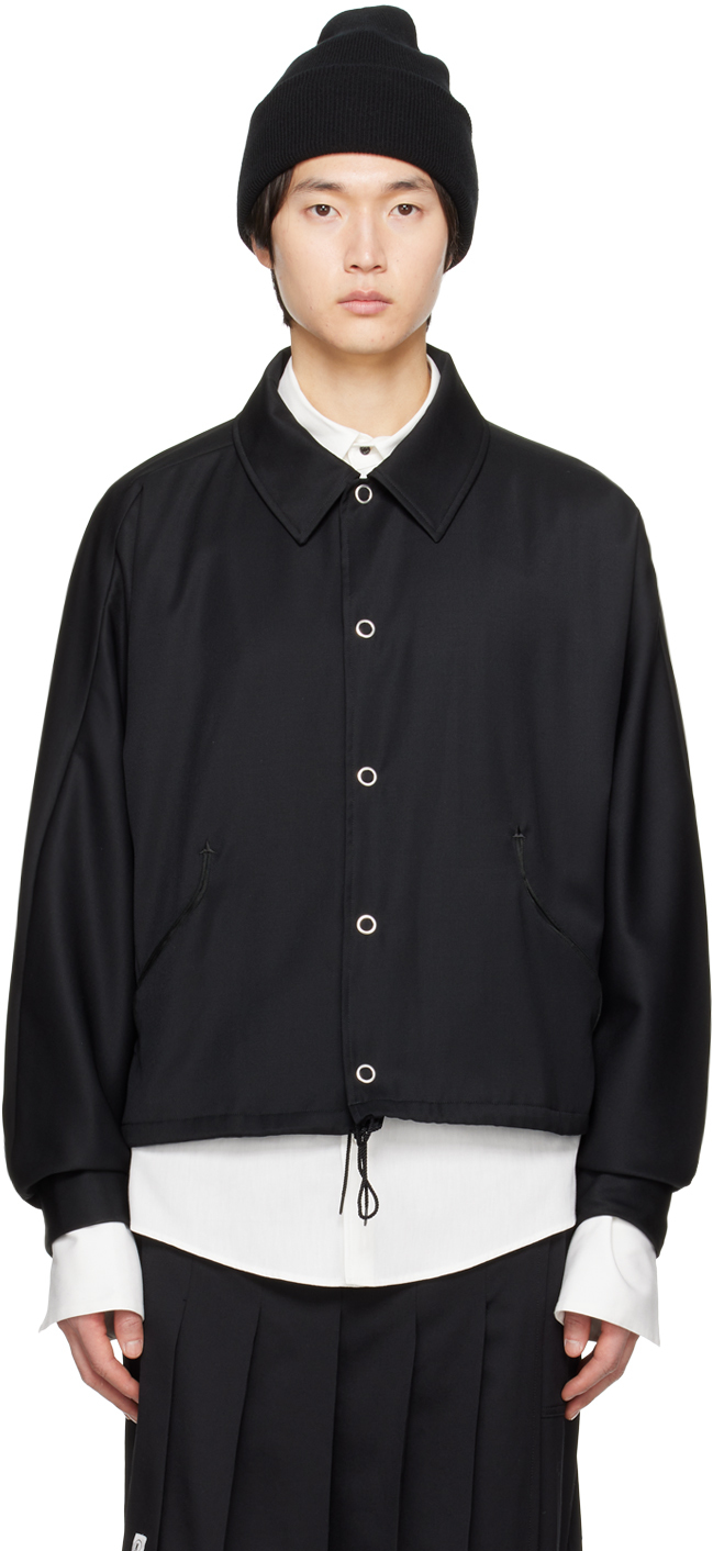 Kozaburo Black Spread Collar Jacket