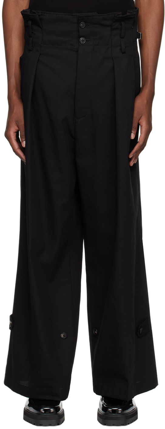 SOSHIOTSUKI: Black Dokan Trousers | SSENSE