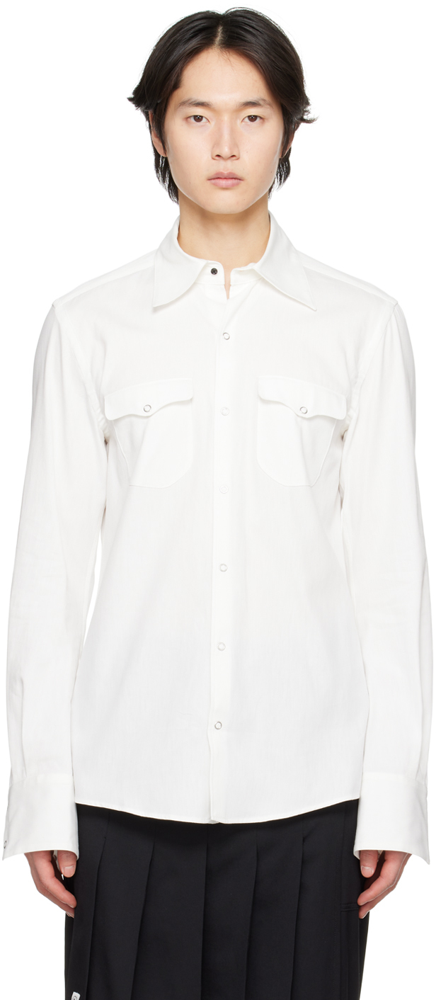 Kozaburo White Slim-fit Shirt