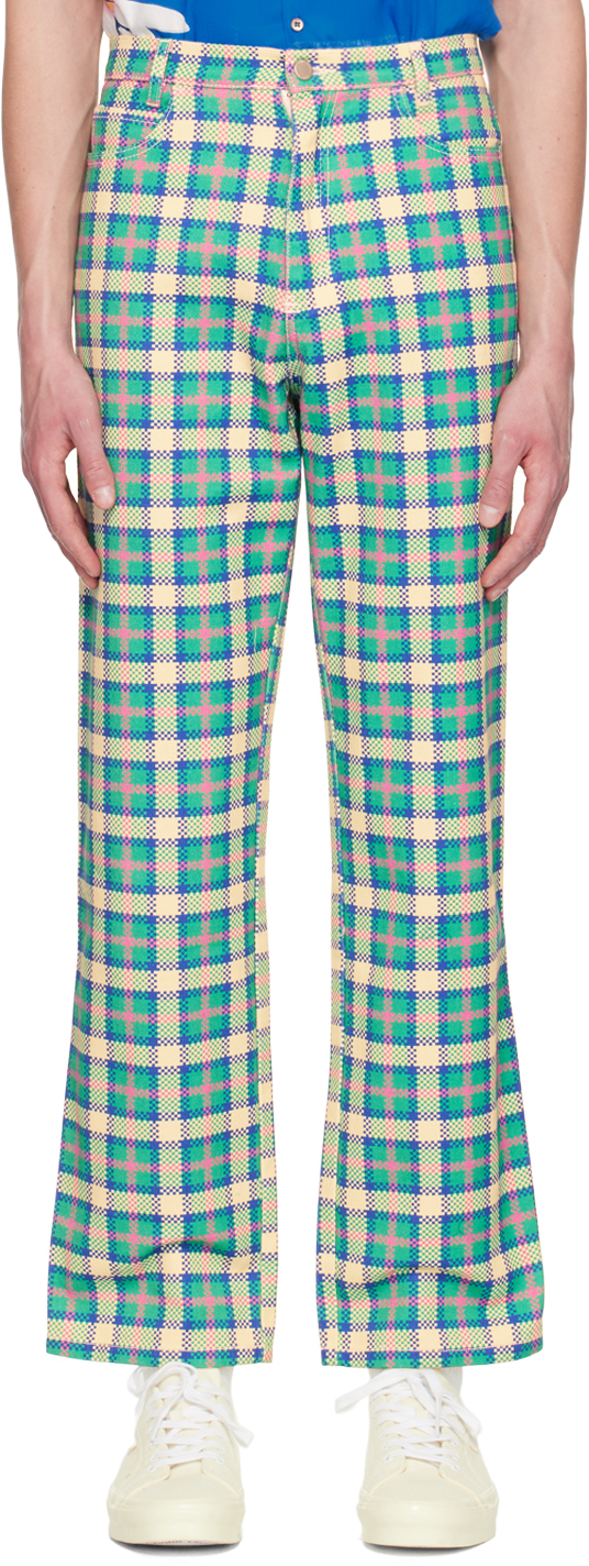 Double Rainbouu Green Dream Weave Trousers