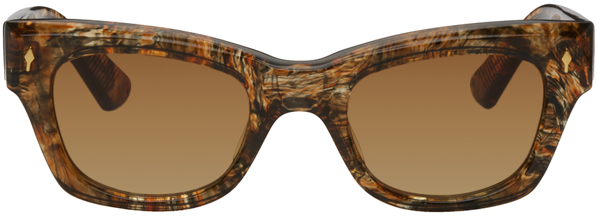 JACQUES MARIE MAGE Tan All These Nights Sunglasses
