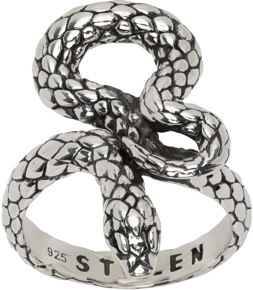 Shop Stolen Girlfriends Club Silver Hiss Ring In Sterling Silver 925