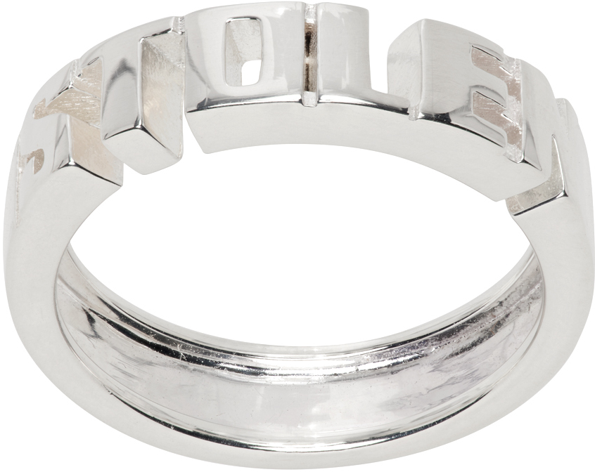 Silver Mini 'Stolen' Block Ring