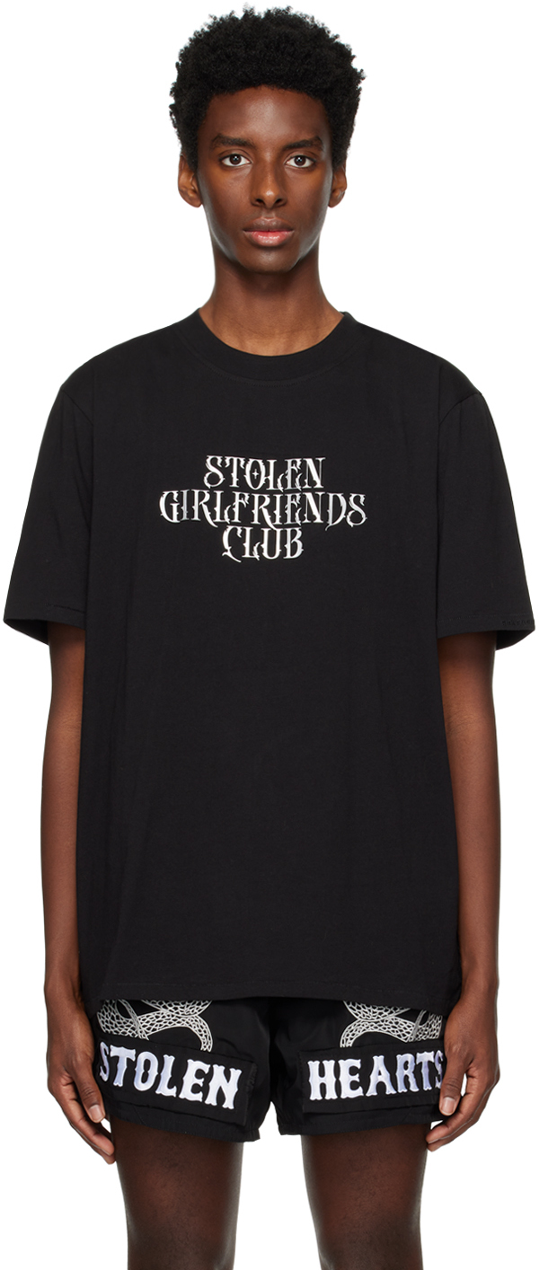 Stolen Girlfriends Club: Black Chrome Club T-Shirt | SSENSE UK