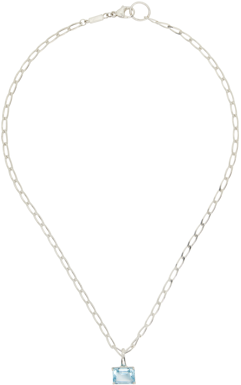 FARIS SSENSE Exclusive Silver Topaz Gemstone Necklace