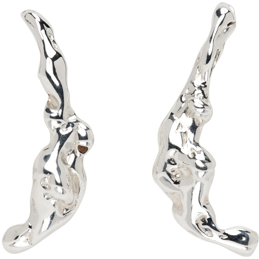 FARIS Silver Lava Earrings