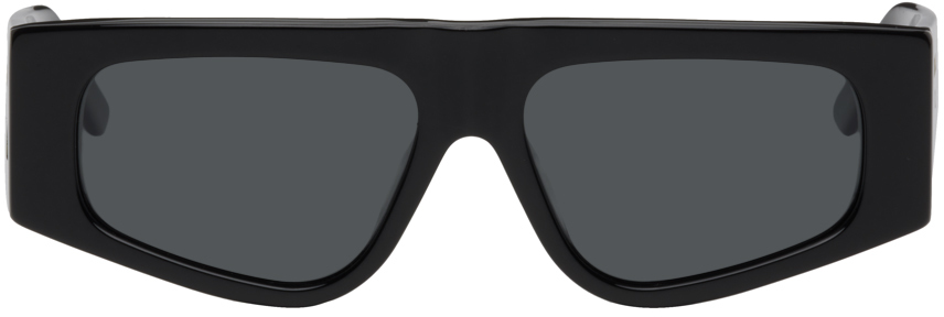 Shop Filippa K Black Angled Sunglasses In 1433 Black