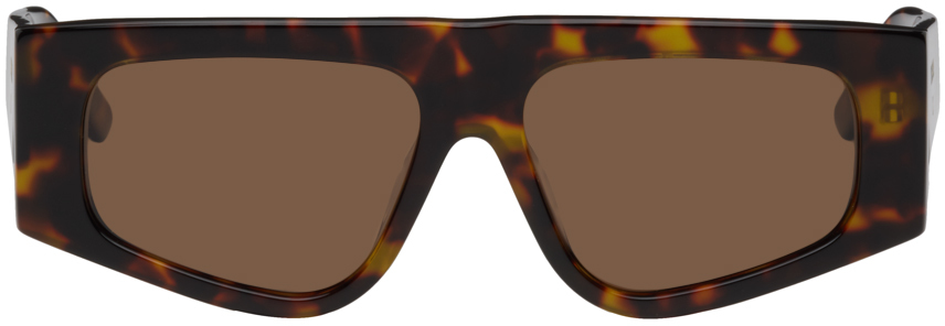 Filippa K Tortoiseshell Angled Sunglasses In 9699 Tortoise