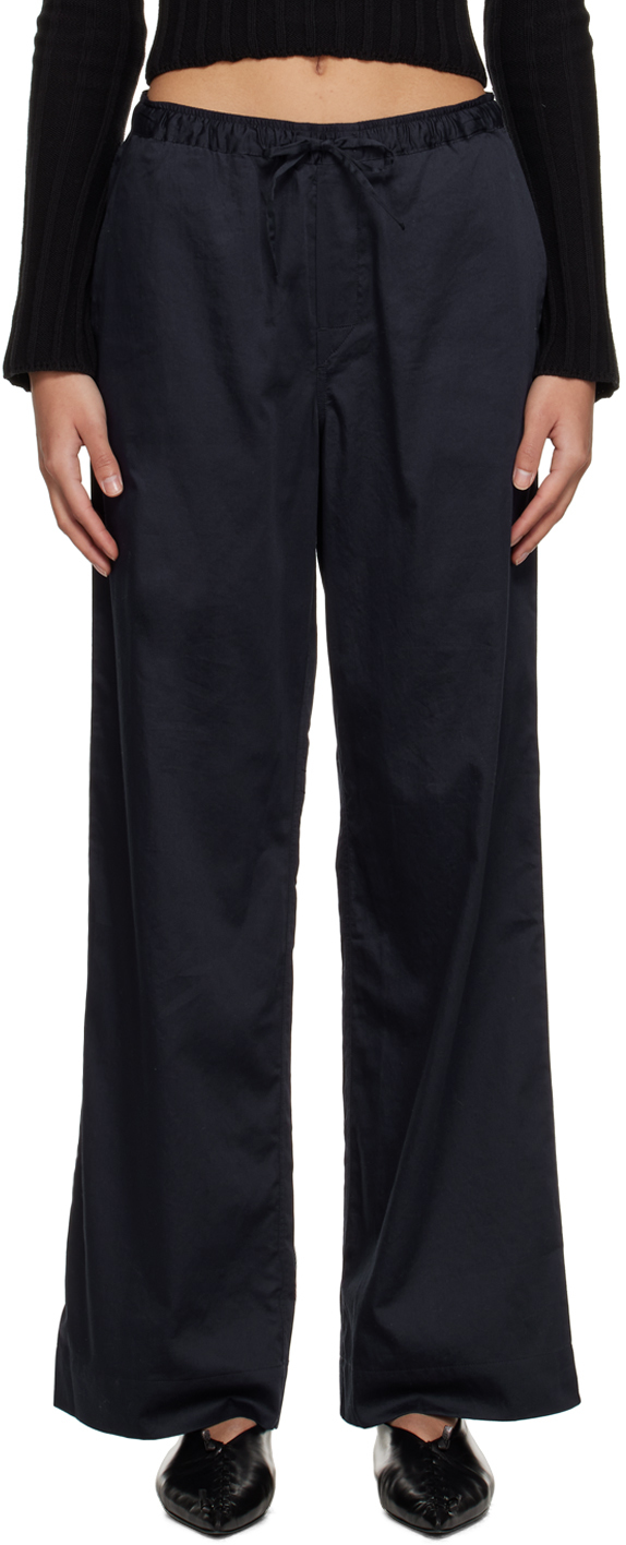 Filippa K: Navy Pyjama Lounge Pants | SSENSE