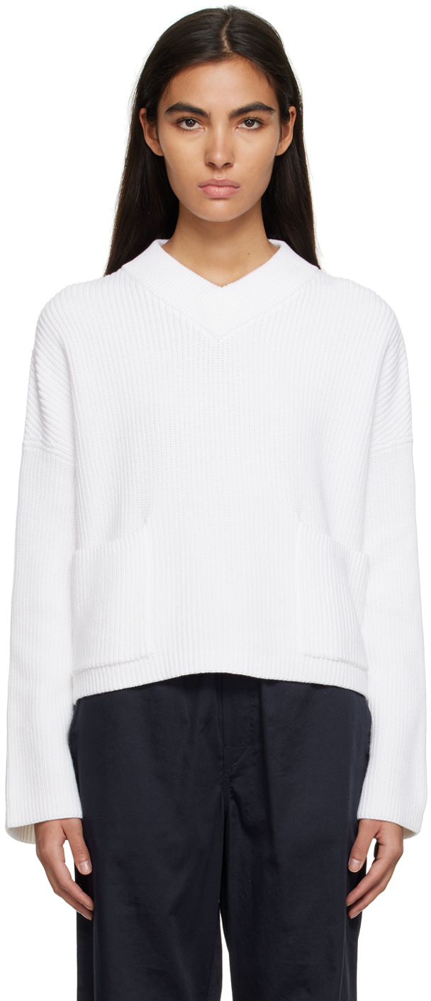 Shop Filippa K White Boxy Sweater In 1009 White