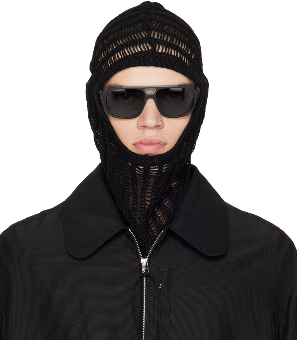 NVRFRGT: Black Ribbed Balaclava | SSENSE Canada