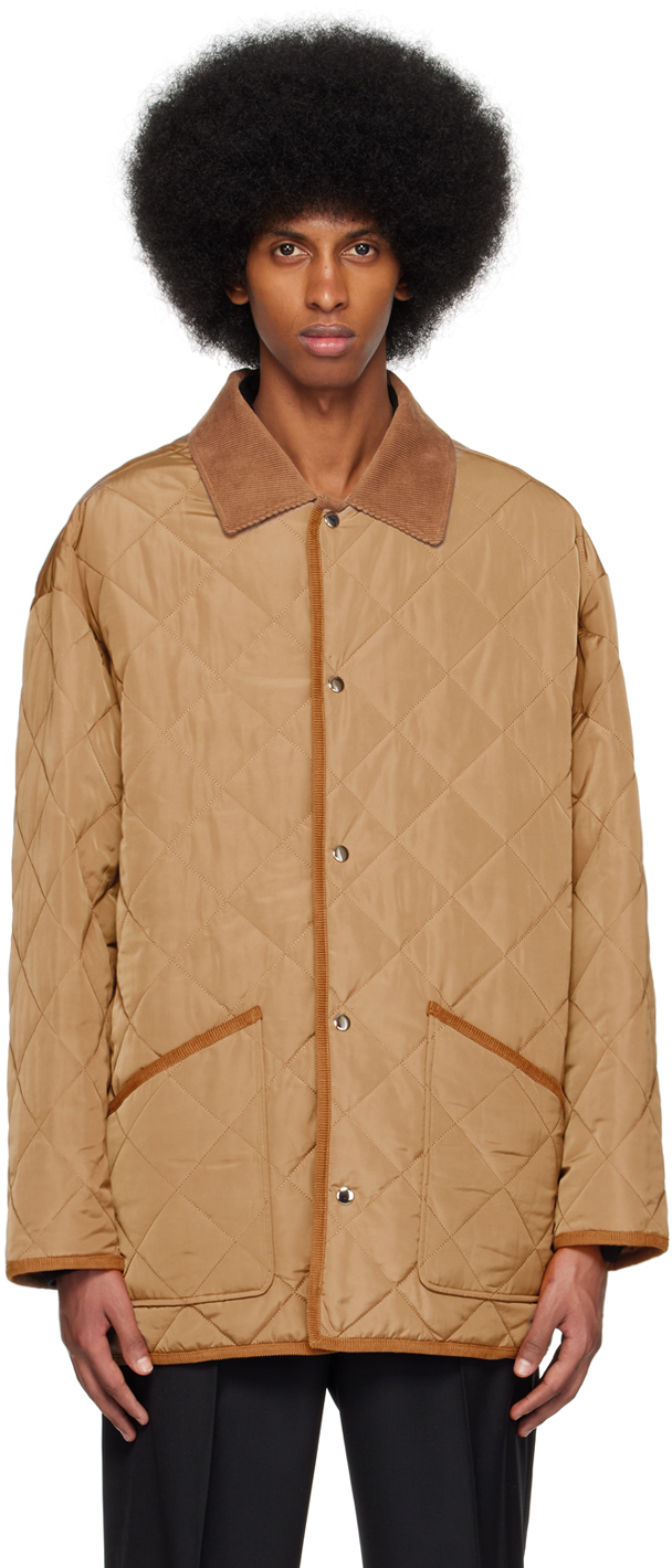 Blouson matelassé brun