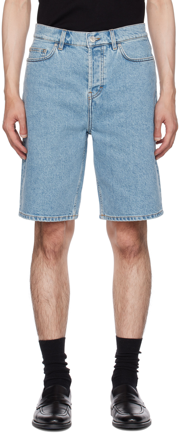 Filippa K: Blue Bermuda Denim Shorts | SSENSE
