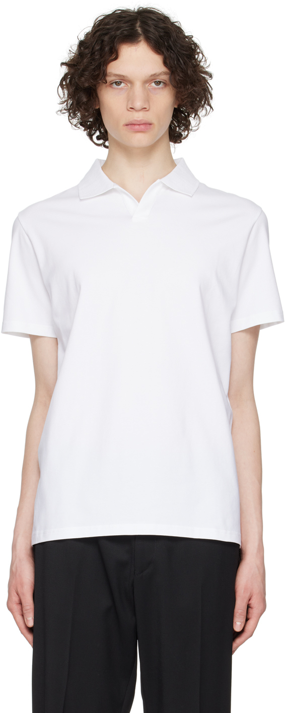 Filippa K Short-sleeve Polo Shirt In White
