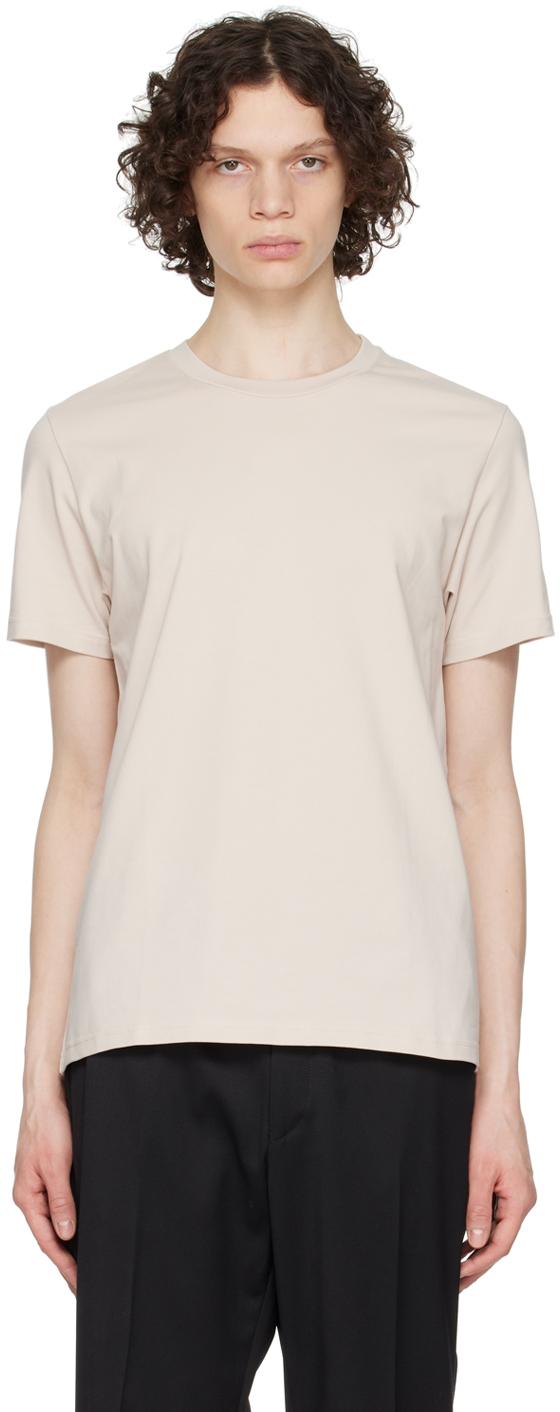 Filippa K Taupe Slim-fit T-shirt In Dune