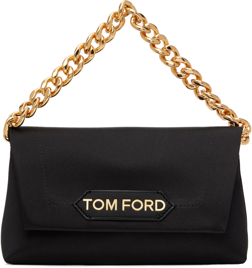 TOM FORD: Black Mini Label Chain Bag | SSENSE