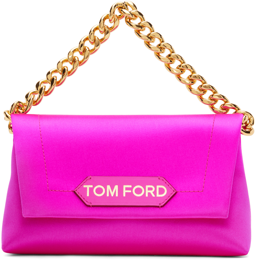 Tom Ford Label Bag With Chain In 1p009 Hot Pink | ModeSens