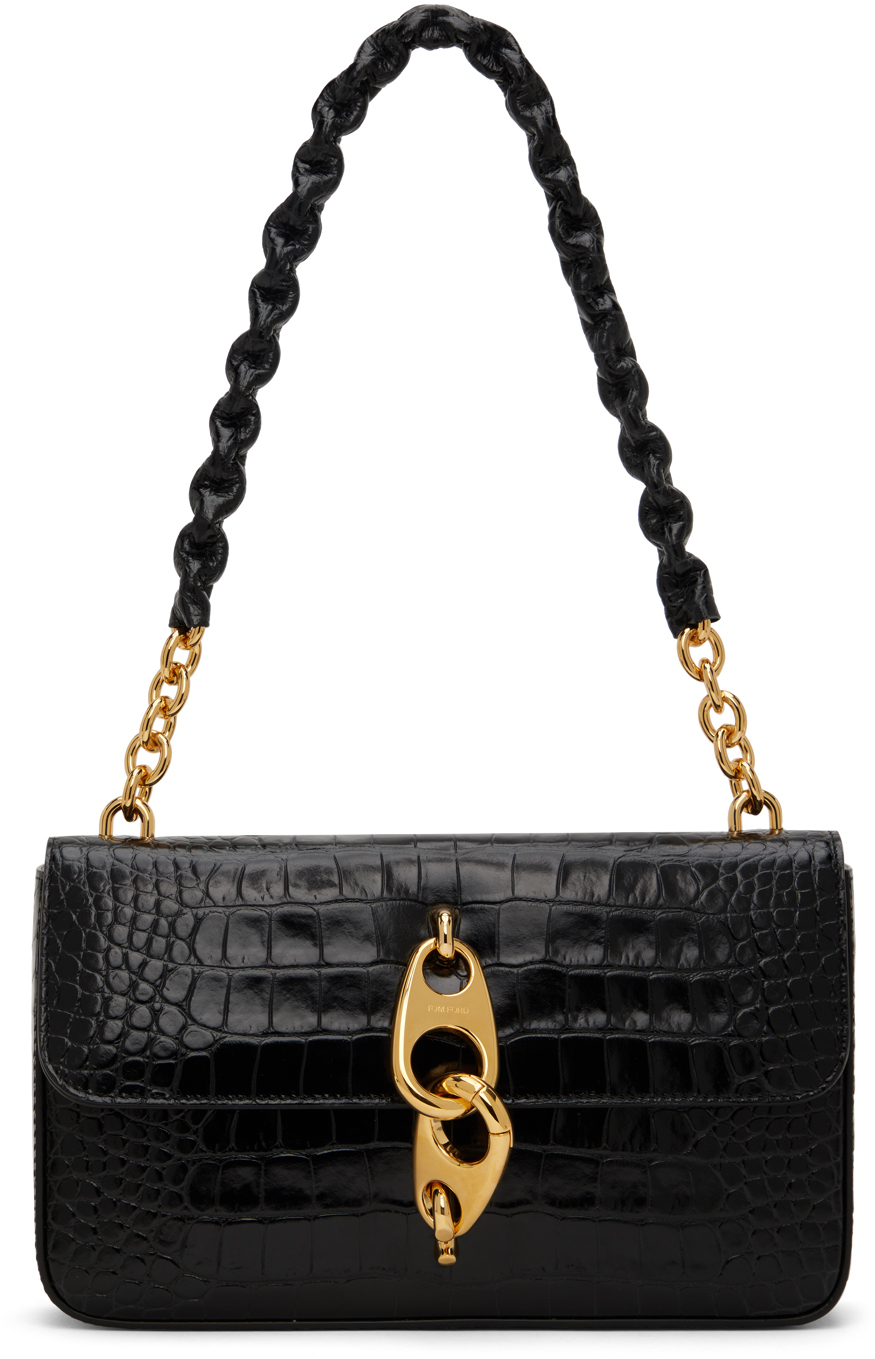 Tom Ford Small Crinkled Patent-leather Bag