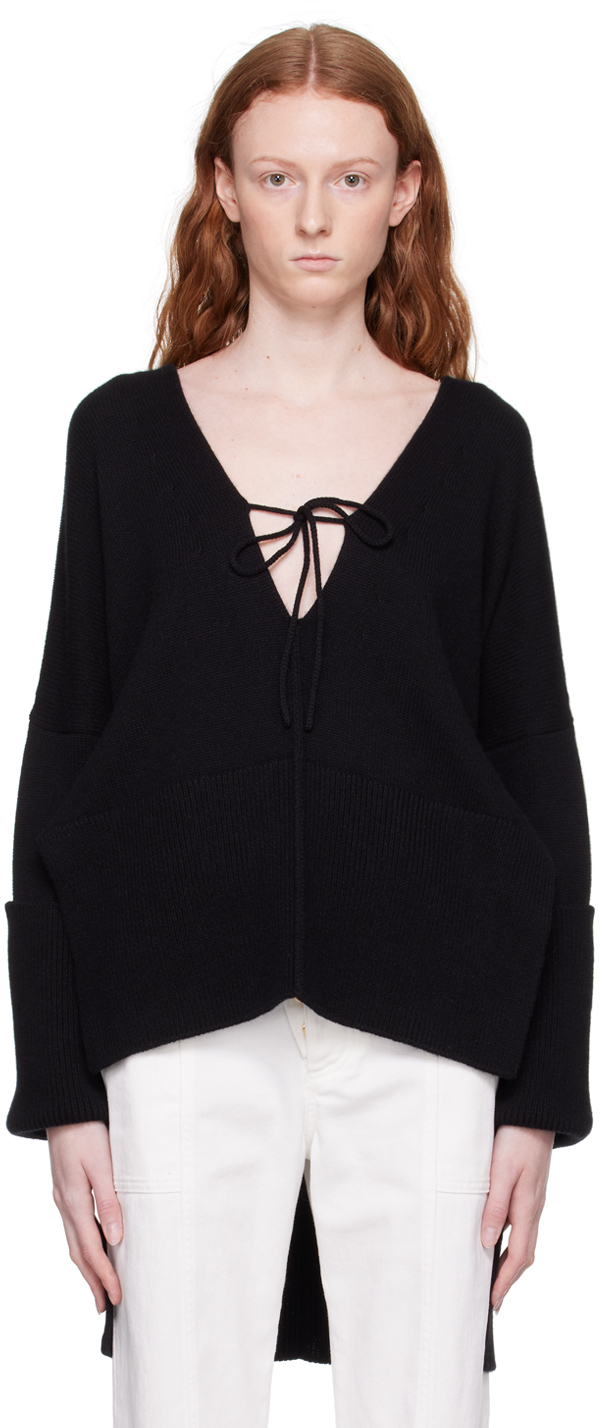 Black Droptail Sweater