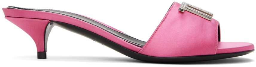 Pink Kitten Heeled Mules by TOM FORD on Sale
