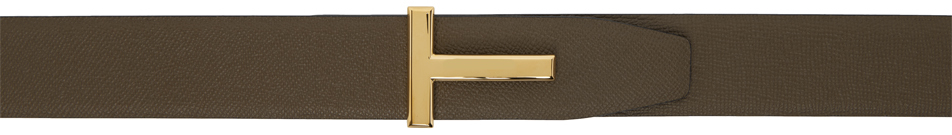 Tom Ford T Icon 40mm Reversible Belt in Black Leather ref.614145