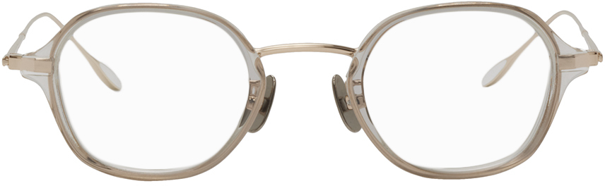 Yuichi Toyama Gold F.marianne Glasses In White Gold / Clear G