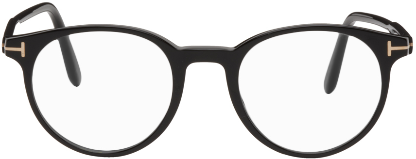 Black Round Blue-Block Glasses
