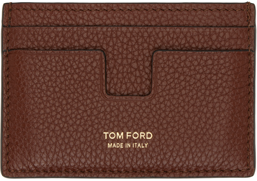 Tom Ford T Line Cardholder In Cognac